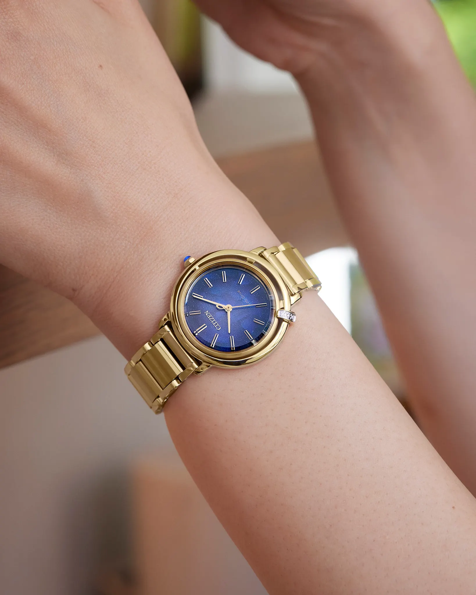 Citizen L Arcly Blue Dial Stainless Steel Bracelet EM1099-57L